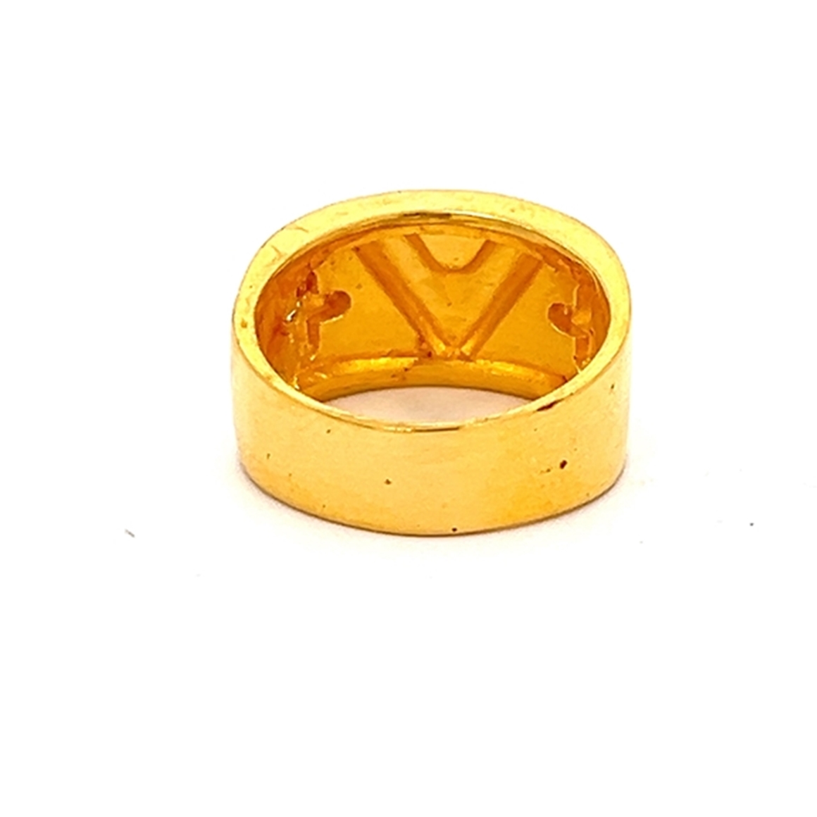 24K V 모티브 반지