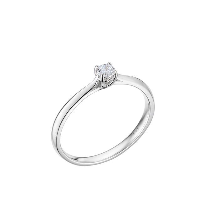 14K 솔리테어 1부 랩 다이아몬드 반지