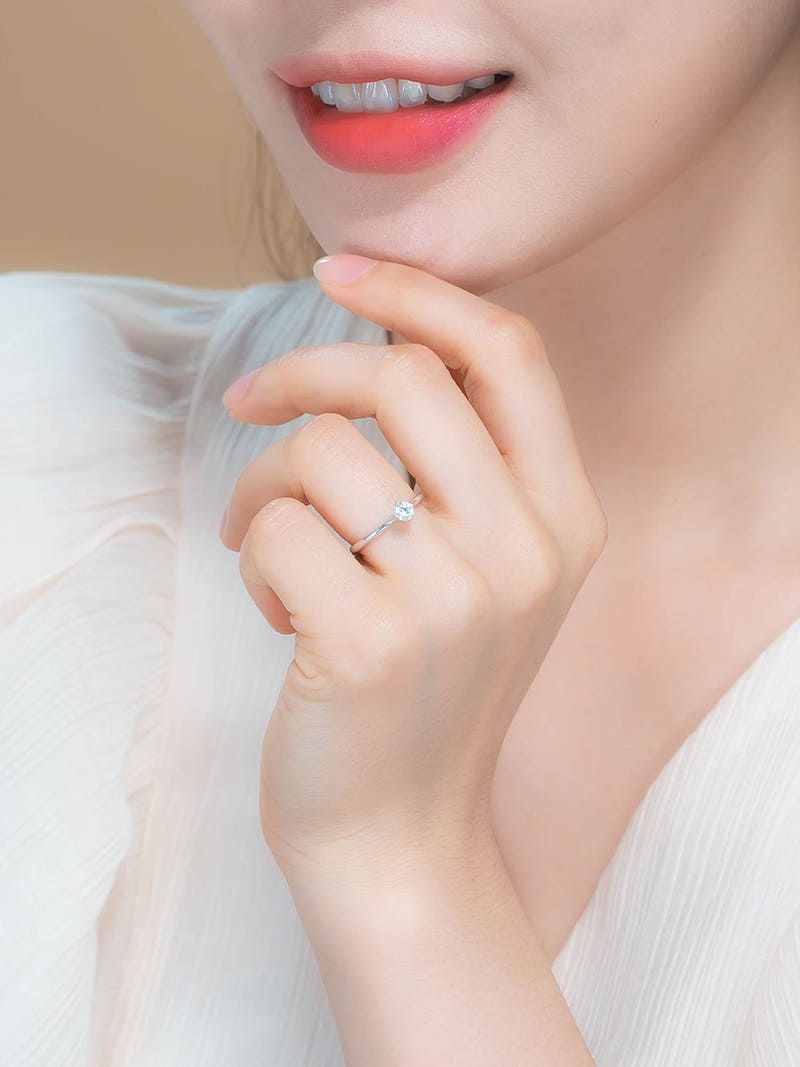 14K 베이직 2부 다이아몬드 프로포즈 반지