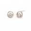 14K 럭키 위시 천연 탄생석 귀걸이(4.0mm)