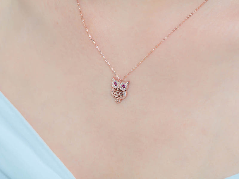 14K 부엉이 목걸이