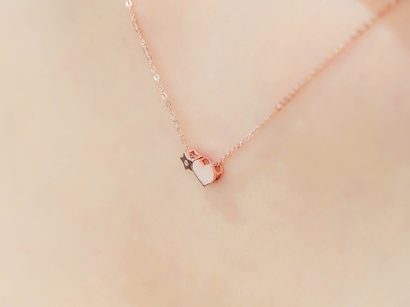 14K 미니 하트스타 목걸이