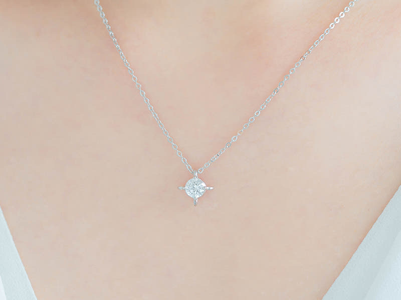 14K 로맨틱 할리데이 모아사나이트 목걸이 (1부,2부,3부,5부)