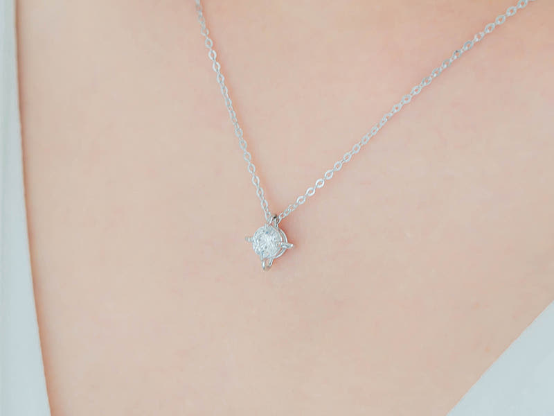 14K 로맨틱 할리데이 모아사나이트 목걸이 (1부,2부,3부,5부)