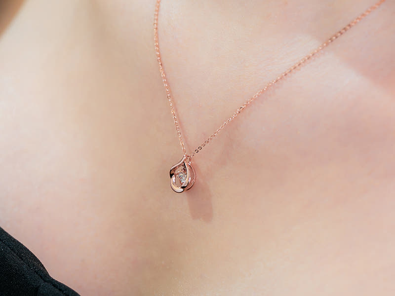 14K 휘핑 물방울 1부 다이아 목걸이 프로포즈 생일 선물