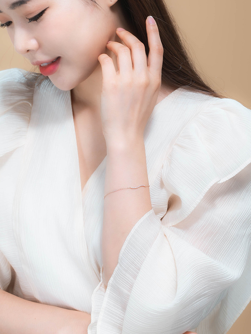 14k 스틱 큐빅 팔찌