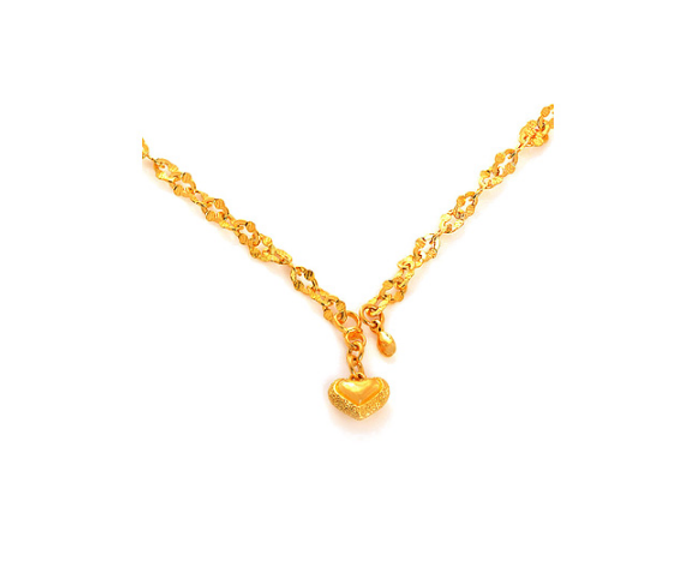 24K 순금 콘푸하트 목걸이 18.75g (5돈) 18k장식별도