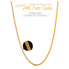 24K 순금 실크체인 목걸이 11.25g (3돈) 18k장식별도